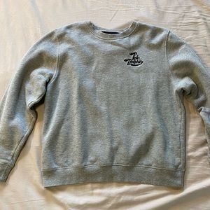 Pink Dolphin Grey Crew Neck Sweatshirt